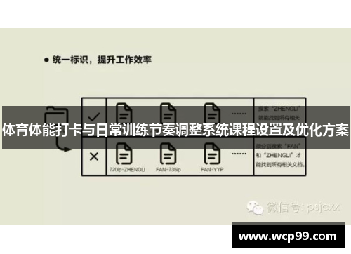 体育体能打卡与日常训练节奏调整系统课程设置及优化方案